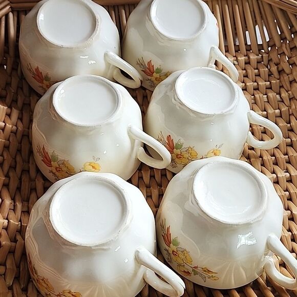 Vintage Lot Of 6 Homer Laughlin 'Susan' Pattern Yellow Floral - Picture 16 of 17